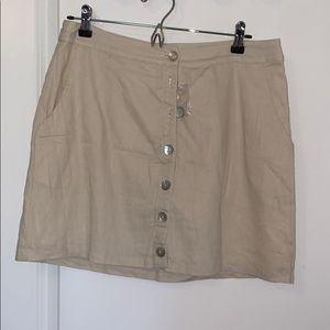 Tan linen skirt